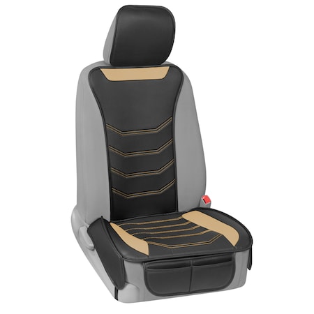 Motor Trend Slim Fit Pu Leather Seat Cushion/Beige SC-9210-BG